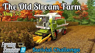 The Old Stream Farm | Day 35 | Hard Mode Survival Challenge | FS22 Xbox series S Timelapse