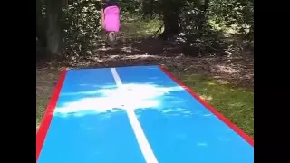 The inflatable air track for gymnastics