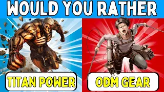 ATTACK ON TITAN QUIZ - ( Would You Rather Edition )