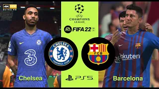 FIFA 22 | PS5 | Chelsea vs Barcelona | UEFA Champions League Finals | Aubameyang | Realistic 4KUHD