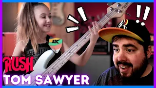 9 Year Old Ellen CRUSHES 'Tom Sawyer' BASS by Rush! | Musician Reaction