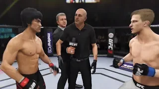 Bruce Lee vs. Arnold Allen (EA Sports UFC 3) - CPU vs. CPU - Crazy UFC 👊🤪