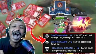 SETELAH NONTON INI TAMPAK NYA SAYA BISA BERMAIN FANNY😂 Challenge 1 KILL = Rp100.000 X 3 Kalau Menang