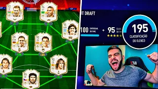 RECORDE* O MELHOR FUT DRAFT DA HISTÓRIA!! TIME FULL ICON e TIME 195!! FIFA 21