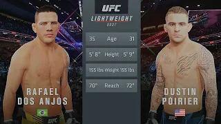 Rafael dos Anjos Vs. Dustin Poirier : UFC 4 Gameplay (Legendary Difficulty) (AI Vs AI) (PS5)