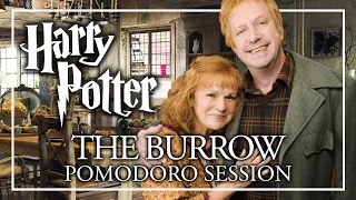 STUDY IN THE BURROW - Harry Potter Pomodoro Session - Kitchen & Garden, Weasley Harry Potter ASMR