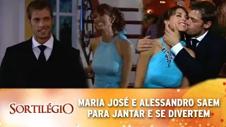 Sortilégio - Alessandro fica encantado com Maria José e saem juntos pela primeira vez e se divertem