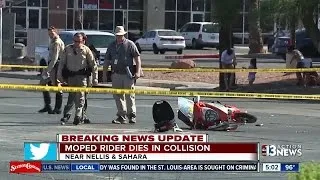 Moped rider dies in Las Vegas crash