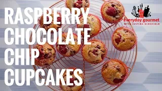 Raspberry Chocolate Chip Cupcakes | Everyday Gourmet S6 E65