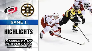 NHL Highlights | First Round, Gm1: Hurricanes @ Bruins - Aug. 12, 2020