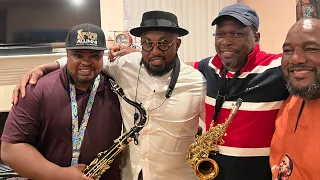 Jerry Omole on Tenor Sax with Shola Iyiola, Demilade Adepegba, David Oke, Temitayo Kayode, Praizhm