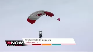 Skydiver falls to his death