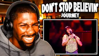 WHAT A VOICE!! | Don't Stop Believin (Escape Tour 81') - Journey (Reaction)