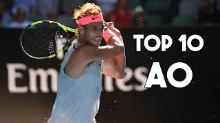 Rafael Nadal - Top 10 Australian Open Points (60FPS)