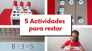 5 ACTIVIDADES PARA APRENDER A RESTAR | MATEMÁTICAS DIVERTIDAS