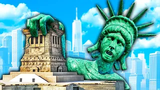 Statue of Liberty VANISHES in GTA 5... then it CRUSHED ME?!