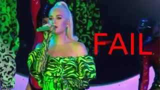 Katy Perry - Part of Me *FAIL* - Live at the OnePlus Festival (Costume and Mic Fail)