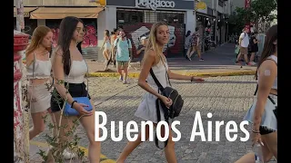 Walking the streets of Buenos Aires during the evening in San Telmo