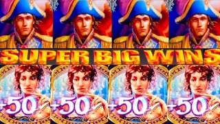 **SUPER BIG WINS!** 60 FREE SPINS! Napoleon and Josephine Slot Machine Bonus WMS