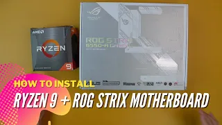How to Install AMD Ryzen 9 5900x & ASUS ROG Strix B550-A Gaming Motherboard