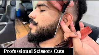 ASMR Relaxing Beard Trimming With Scissor✂ By Master Cracker Kishan