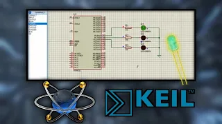 Blinking LED with Proteus and ATMEL with embedded c using keil compiler