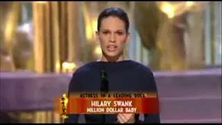 Hilary Swank wins Best Actress for Million Dollar Baby