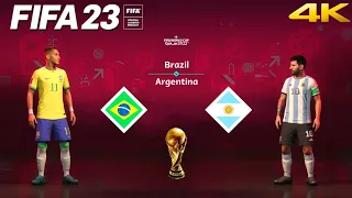 FIFA 23 - Brazil vs. Argentina - FIFA World Cup Qatar Final | PS5™ Gameplay [4K 60FPS] Next Gen