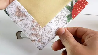 How to Sew a Corner , Sewing Mitered Corners / DIY Sewing Tips