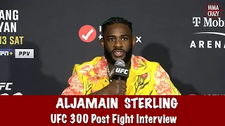 Aljamain Sterling Talks pile driver in cage ‘you couldn’t pay me to go back to 135’ & win at UFC 300