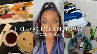 VLOG | LETS GO TO CAPE TOWN | CELEBRATING BIG MONO 21st | Amo Moche