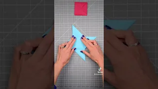 DIY Origami Ddakji 🟥🟦 Squid Game #squidgame#ddakji#diyddakji#squidgamenetflix#origami#crafts