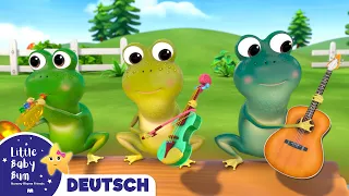 Fünf Frösche aus dem Sumpf | Kinderlieder | Little Baby Bum Deutsch | Cartoons für Kinder
