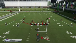 Zero blitz vs Quick pass（double slants）