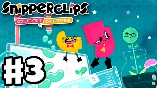 Snipperclips - Gameplay Walkthrough Part 3 - Silly Science! Cut It Out, Together! (Nintendo Switch)