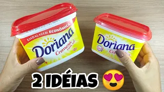 2 IDÉIAS INCRÍVEIS COM POTES DE MARGARINA ♥️