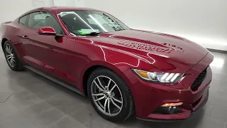 2016 FORD MUSTANG ECOBOOST PREMIUM RUBY RED METALLIC 4K WALKAROUND 22J72A SOLD!