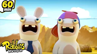 RABBIDS INVASION | 1H Angry Rabbid ! | Cartoon For Kids