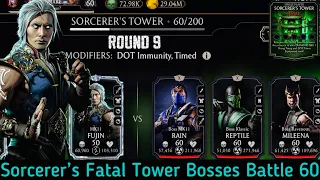 Sorcerer’s Fatal Tower Bosses Battle 60 Fight + Reward | MK Mobile