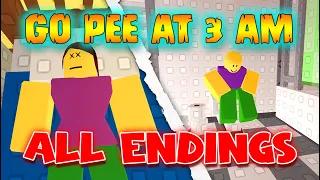 Go Pee At 3 AM - ALL Endings [Roblox]