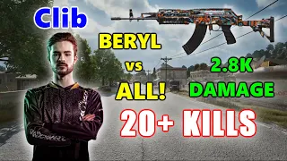 BBL Clib - 20+ KILLS (2.8K Damage) - BERYL vs ALL! - PUBG