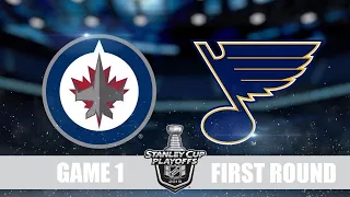 Blues VS Jets with Game 1 Виннипег Сент Луис Плей-офф, 1/8 финала, Обзор матча