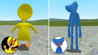 PLAYING AS HUGGY WUGGY VS PLAYING AS RAINBOW FRIENDS YELLOW! POPPY PLAYTIME PART 6!!! In Garrys mod!