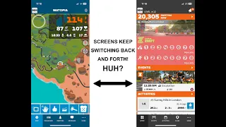 Zwift Companion App connection issue troubleshooting: switches between Game Screen and Home Screen