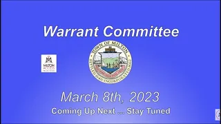 Milton Warrant Committee - March 8th, 2023