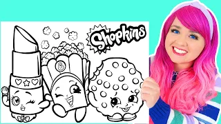 Coloring Shopkins Kooky Cookie, Lippy Lips & Poppy Corn GIANT Coloring Pages | Crayola Crayons