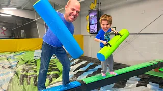 Trampoline Park Fun! Family Activity Wars!