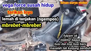 Vega force mbrebet,tidak bertenaga,dan hidup nya susah