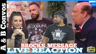 Paul Heyman Gives Roman Reigns a Message from Brock Lesnar - LIVE REACTION | Smackdown Live 9/3/21