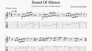 Sound of silence - sheet music with lead guitar